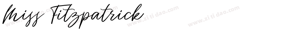 Miss Fitzpatrick字体转换